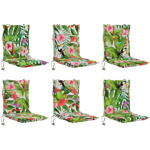 vidaXL Coussin de chaise à dossier bas GEMERT 6 pc 100 % polyester – 433408 – image 3