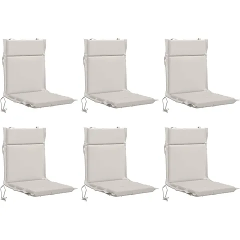 vidaXL Coussin de chaise à dossier bas GEMERT 6 pc 100 % polyester – 432951 – image 2