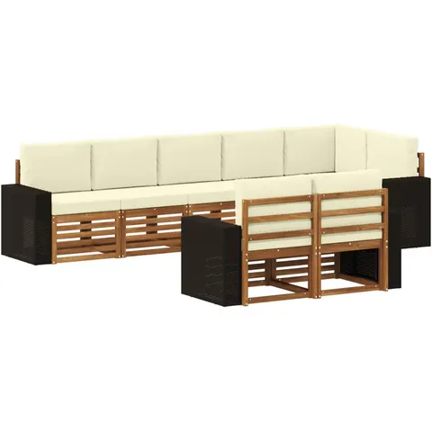 vidaXL Ensemble de canapés d'extérieur 8 pc Polyester – 692504 – image 3