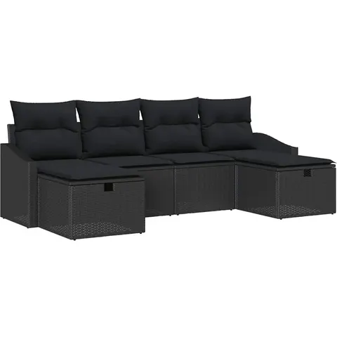 vidaXL Ensemble de Canapés 6 pc polyrotin – 407733 – image 3