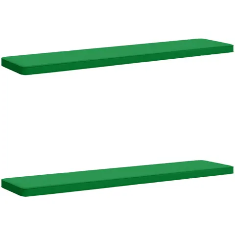vidaXL Coussins de banc 2 pièces VUGHT 2 pc 100 % polyester Vert – 484585 – image 2