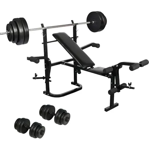 vidaXL Ensemble de banc de musculation – image 3