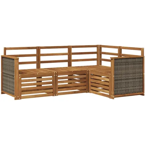 vidaXL Ensemble de canapés d'extérieur 4 pc Polyester – 690241 – image 3