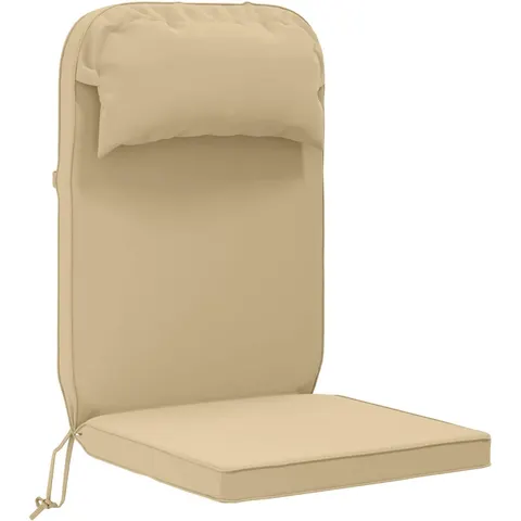 vidaXL Coussin de chaise Adirondack 100 % polyester Beige – image 2