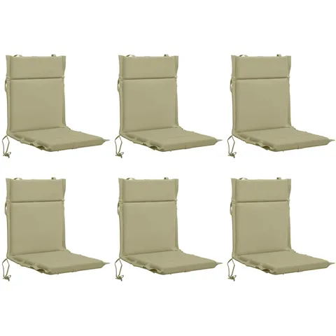 vidaXL Coussin de chaise à dossier bas GEMERT 6 pc 100 % polyester – 432890 – image 2