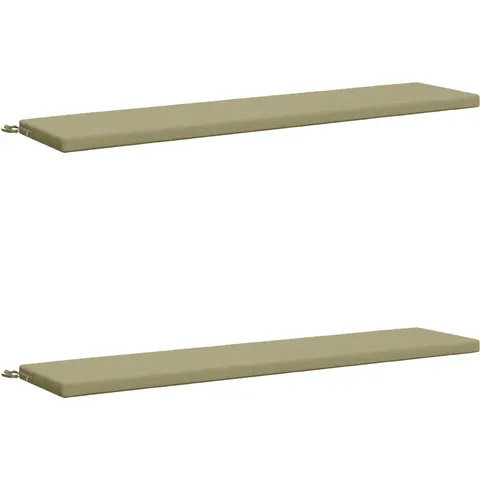 vidaXL Coussins de Banc SOEST 2 pc 100 % polyester Vert clair – 460428 – image 2