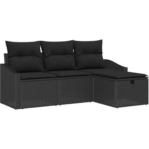 vidaXL Ensemble de Canapés 4 pc polyrotin – 407030 – image 3