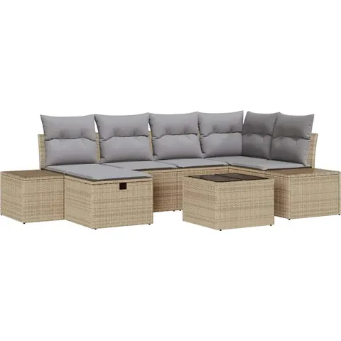 vidaXL Ensemble de Canapés 6 pc polyrotin – 408402 – image 2
