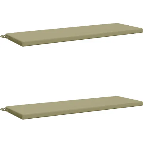 vidaXL Coussins de Banc SOEST 2 pc 100 % polyester Vert clair – 462163 – image 2