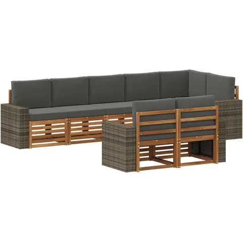 vidaXL Ensemble de canapés d'extérieur 8 pc Polyester – 692573 – image 3