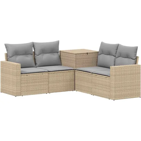 vidaXL Ensemble de Canapés 5 pc Beige et Gris clair – 875139 – image 2