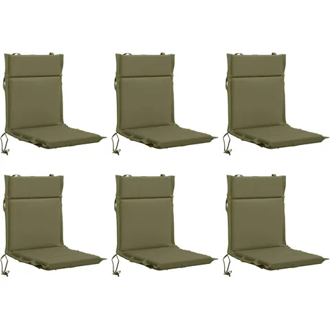 vidaXL Coussin de chaise à dossier bas GEMERT 6 pc 100 % polyester – 432869 – image 2