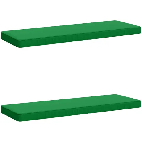 vidaXL Coussins de banc 2 pièces VUGHT 2 pc 100 % polyester Vert – 481102 – image 2