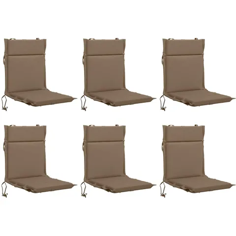 vidaXL Coussin de chaise à dossier bas GEMERT 6 pc 100 % polyester – 432920 – image 2