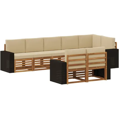 vidaXL Ensemble de canapés d'extérieur 8 pc Polyester – 692535 – image 3