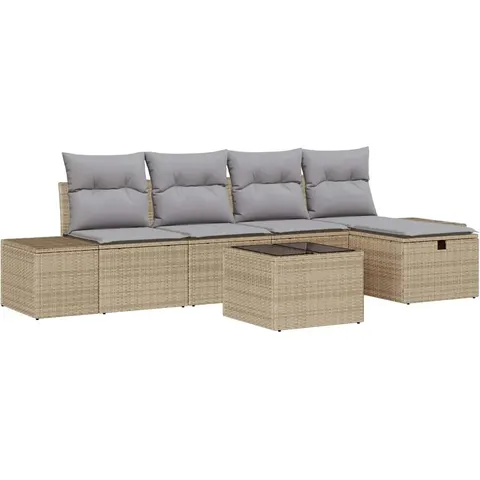 vidaXL Ensemble de Canapés 5 pc polyrotin – 408204 – image 3