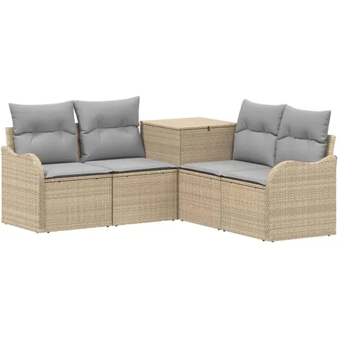 vidaXL Ensemble de Canapés 5 pc Beige et Gris clair – 874156 – image 2