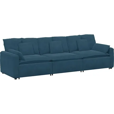 vidaXL Canapé modulable avec coussins bleus – 641120 – image 2