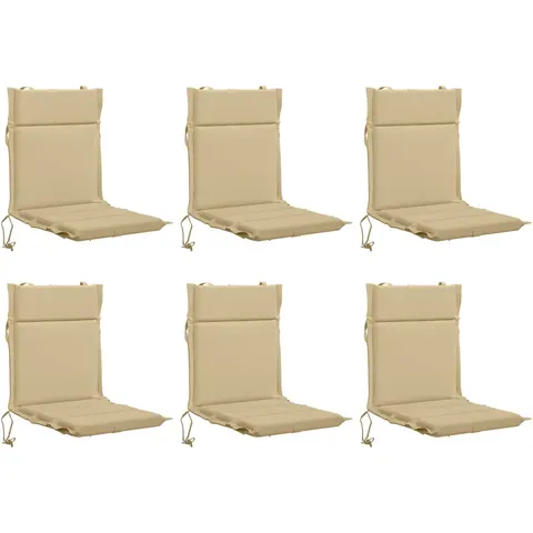 vidaXL Coussin de chaise à dossier bas GEMERT 6 pc 100 % polyester – 433255 – image 2