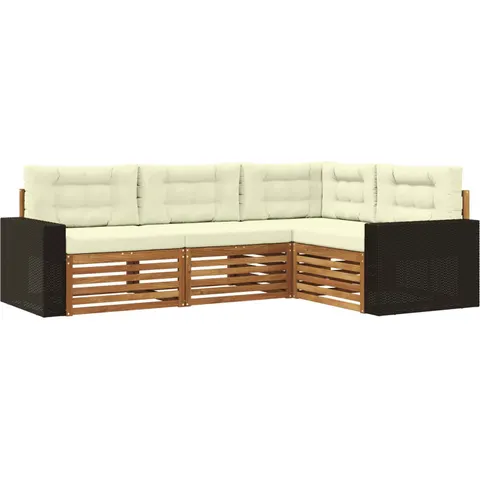vidaXL Ensemble de canapés d'extérieur 4 pc – image 3