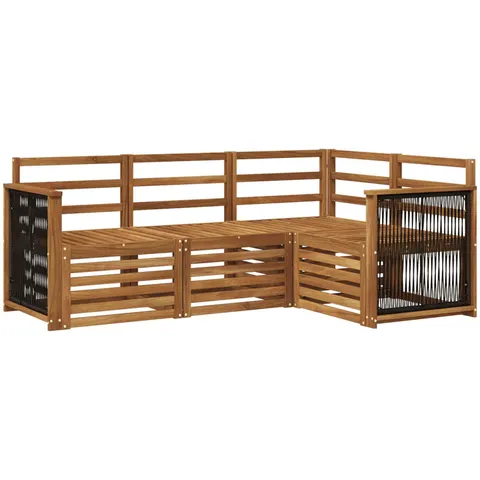 vidaXL Ensemble de canapés d'extérieur 4 pc Polyester – 690296 – image 3