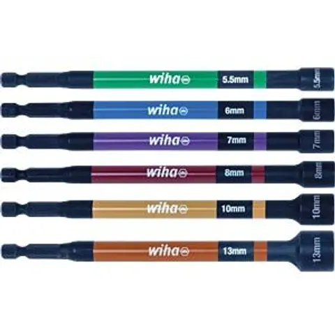 WIHA 47035 - Socket set, 150 mm, colour-coded, 6-piece – image 2