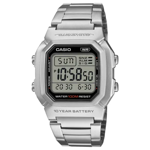 Casio W-800HD-1AVEF Illuminator Multi-function (36.8mm) Watch – Silver – image 2