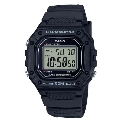 Casio Digital Illuminator Black Resin Strap Watch – image 2