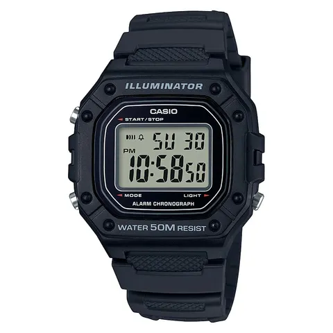 Casio Digital Illuminator Black Resin Strap Watch – image 3