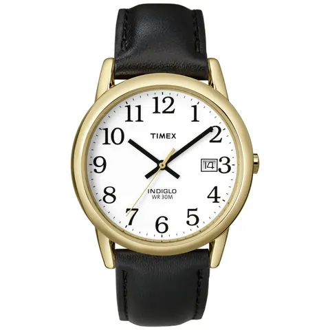Timex Men's Black Leather Strap Watch – image 2