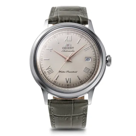 Orient Bambino Men's Grey Leather Strap Watch – image 2