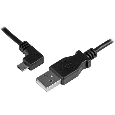 STARTECH.COM ST USBAUB2MLA - Data and charging cable, USB-A > micro-B, 2 m, angled, black – image 2