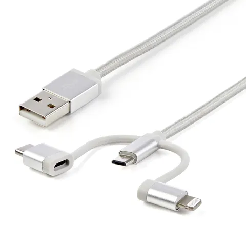 STARTECH.COM ST LTCUB1MGR - 3-in-1 cable 1m Lightning, USB Type-C, micro-B. – image 2
