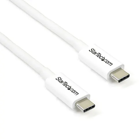 STARTECH.COM ST TBLT3MM2MW - Thunderbolt 3 Cable, USB Type-C, 20 Gbit/s 2,0 m, white – image 2
