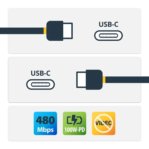 STARTECH.COM ST USB2C5C2MW - Cable USB-C w/ 5A PD - USB 2.0 - 2m 6ft – image 2