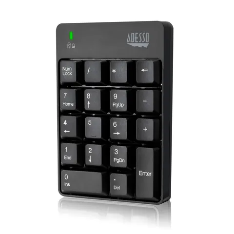Adesso WKB-6010UB - Wireless Spill Resistant 18-Key Numeric Keypad. Device interface: RF Wireless Keyboard number of keys: 18 Keyboard key switch: Membrane Purp – image 2