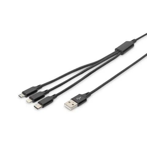 Digitus 3-in-1 USB charging cable. 1m – image 2