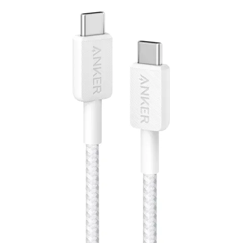 Anker 322 USB-C to USB-C Cable 3ft Braided White – image 2