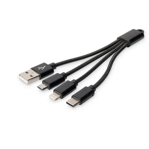 Digitus 3-in-1 USB charging cable. 0.15m – image 2