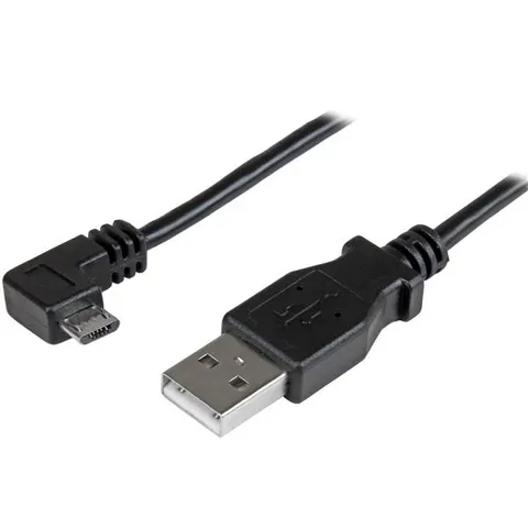 STARTECH.COM ST USBAUB1MRA - Data and charging cable, USB-A > micro-B, 1 m, angled, black – image 2