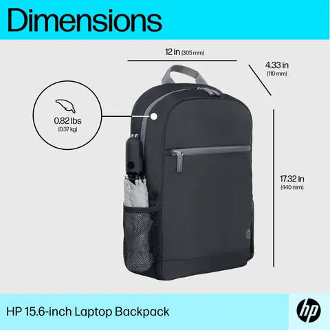 HP 15.6-inch Laptop Backpack – Black – image 3