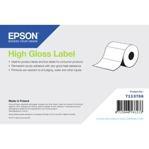 Epson High Gloss Label Continuous Roll 102mm x 60m – image 2