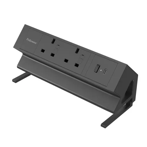 Fellowes Power Desk 2 Socket with 2 Power Sockets 1 USB-A & USB-C – image 2