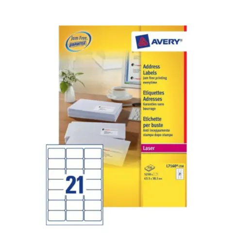 Avery L7160-250 addressing label Self-adhesive label White – image 2