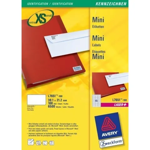 Avery L7651-100 printer label White – image 2