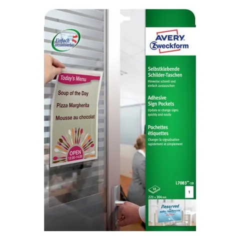Avery L7083-10 self-adhesive label Rectangle Permanent Transparent 10 pc(s) – image 2
