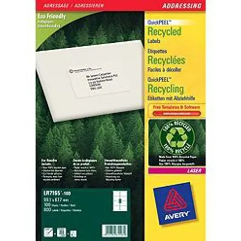 Avery QuickPEEL self-adhesive label White 800 pc(s) – image 2