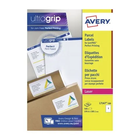 Avery L7167-500 self-adhesive label Rectangle Permanent White 500 pc(s) – image 2