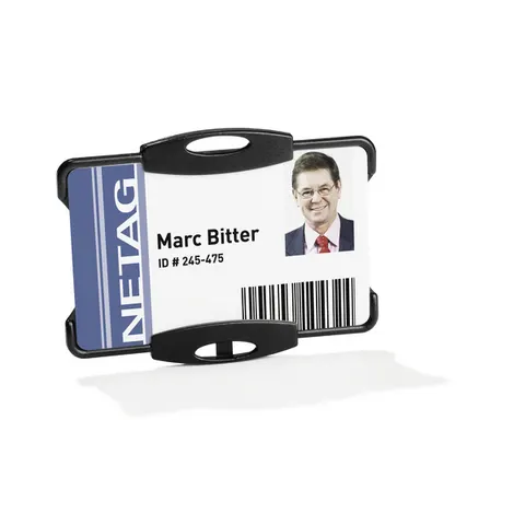 Durable Security Pass Plastic ID Card Holders for Lanyards 10 Pack Clear – image 3