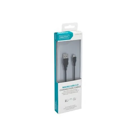 DIGITUS USB 2.0 Anschlusskabel, USB-A - Micro USB-B, 1,8 m – Bild 2